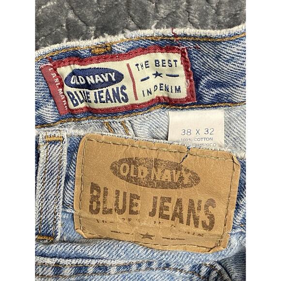 Vintage Old Navy Jeans Men 38x32 Loose Baggy Straight Leg Distressed Y2K Skater - Picture 12 of 16